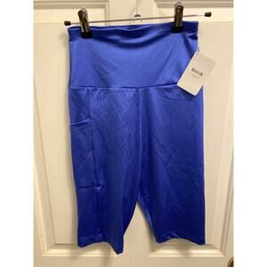 Brand New Wolford Women's Size XS Dazzling Blue Workout Biker Shorts